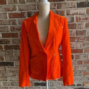 IQ orange velvet Blazer Size 10